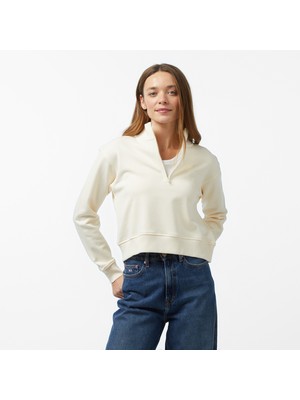 Unıted4 Kadın Krem Sweatshirt
