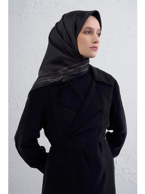 Armine Klasik Desenli Saf Ipek Twill Eşarp 9404D 11