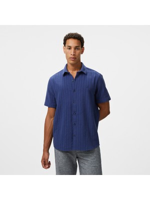 Nautica Erkek Lacivert Classic Fit Gömlek