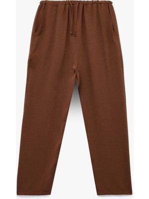 Beli Bağcıklı Regular Fit Havuç Kesim Pantolon