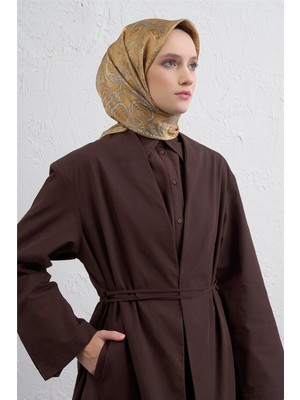 Armine Etnik Desen Saf Ipek Twill Eşarp 9421D 05