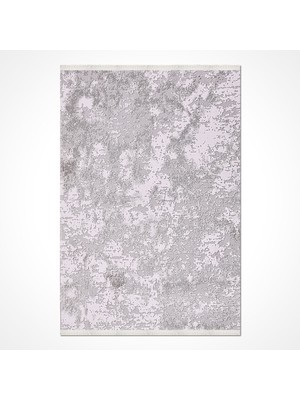 Bespoky 80x150 cm Gri Açık Gri Eskitme Modern Yıkanabilir Halı | Yatak Odası Mutfak Halısı | Leke Tutmayan, Kaymaz | BELLO-1202AK