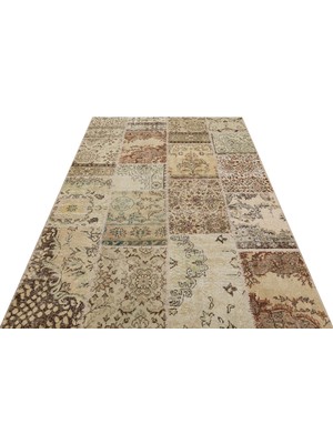 Bespoky El Dokuma Bej Yün Halı | El Yapımı Klasik Salon Halısı | %100 Doğal Yün