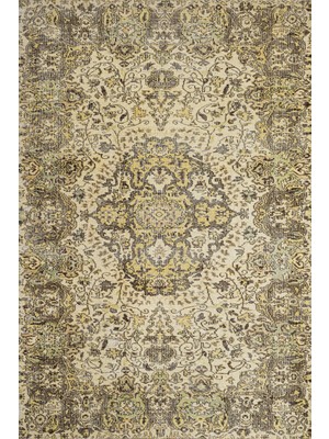 Bespoky 80x150 cm Kahverengi Modern Vintage Yıkanabilir Halı | Mutfak Balkon Yatak Odası Halısı | Leke Tutmayan Kaymaz | SRK_VİNTAGE-238