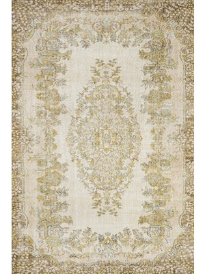 Bespoky 80x150 cm Kahverengi Modern Vintage Yıkanabilir Halı | Mutfak Balkon Yatak Odası Halısı | Leke Tutmayan Kaymaz | SRK_VİNTAGE-190