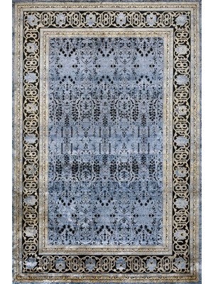 Bespoky 80x150 cm Lacivert Artemis Modern Klasik Yıkanabilir Halı | Mutfak Balkon Yatak Odası Halısı | Leke Tutmayan Kaymaz | ARTEMİS_BELLA-6463B