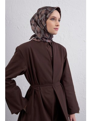 Armine Klasik Desenli Saf Ipek Twill Eşarp 9410D 87