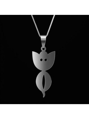 TabiTela 925 Ayar gümüş kolye lale   SM8341