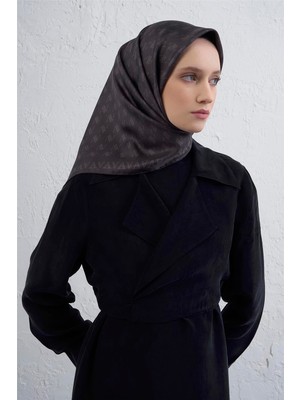 Armine Monogram Desenli Saf Ipek Twill Eşarp 9412D 01