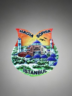 Istanbul / Ayasofya Temalı Polyester Magnet 6,5cm x 7cm.