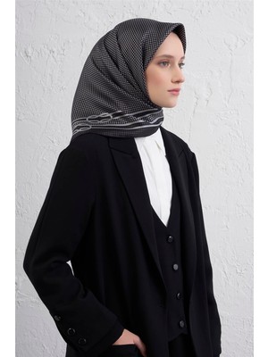 Armine Klasik Desenli Saf Ipek Twill Eşarp 9404D 01
