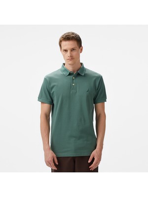 Nautica Erkek Yeşil Classic Fit Polo Yaka T-Shirt