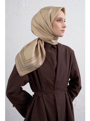 Armine Klasik Desenli Saf Ipek Twill Eşarp 9404D 85