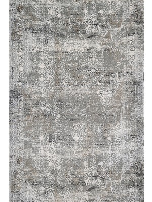 Hali.Net 140x200 cm Gri Beyaz Soyut Modern Eskitme Eskitme Yıkanabilir Halı | Salon Yatak Odası Halısı | Leke Tutmaz Hipoalerjenik | CREA_TİBET-861GG