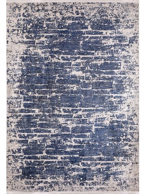 Halınet Lesosibirsk Lacivert Modern Etnik Desenli Makinada Yıkanabilir Hav Toz Vermez Leke Tutmayan Kaymaz Taban Dijital Makine Baskı Salon Yolluk Mutfak Halı