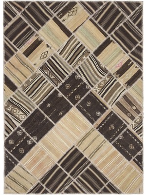 Hali.Net Atina Gri Eskitme Yün Modern Desenli Yün Hav Toz Vermez Leke Tutmayan Salon Yolluk Mutfak El Dokuma Halı