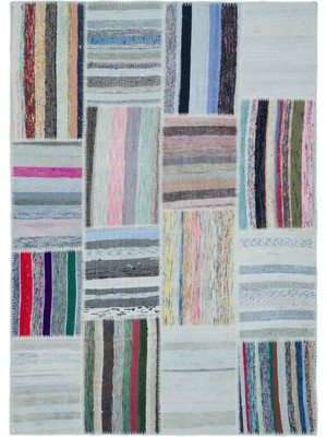 Hali.Net Atina Gri Eskitme Yün Modern Desenli Yün Hav Toz Vermez Leke Tutmayan Salon Yolluk Mutfak El Dokuma Halı