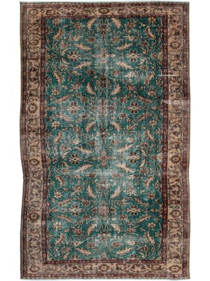 Hali.Net Atina Mavi Eskitme Yün Modern Desenli Yün Hav Toz Vermez Leke Tutmayan Salon Yolluk Mutfak El Dokuma Halı