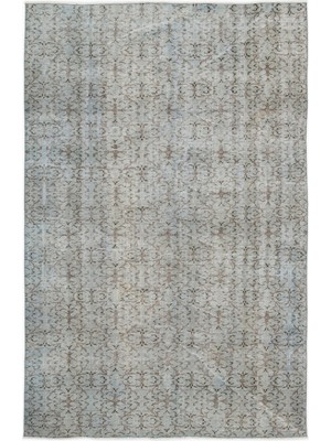 Hali.Net Atina Mavi Eskitme Yün Modern Desenli Yün Hav Toz Vermez Leke Tutmayan Salon Yolluk Mutfak El Dokuma Halı