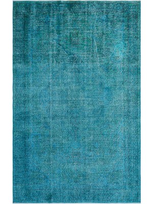 Hali.Net Atina Mavi Eskitme Yün Modern Desenli Yün Hav Toz Vermez Leke Tutmayan Salon Yolluk Mutfak El Dokuma Halı