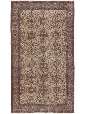 Hali.Net 156x275 cm Bej Atina Anadolu Yün Halı | Salon Yatak Odası Halısı | Doğal Yün El Yapımı El Dokuma Hav Vermez | UNİQUE-7623