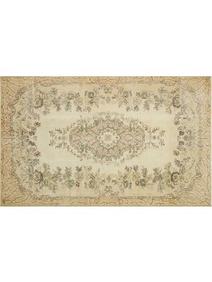 Hali.Net Bej Patchwork Etnik Modern Desenli Yün Hav Toz Vermez Leke Tutmayan Salon Yolluk Mutfak El Dokuma Halı