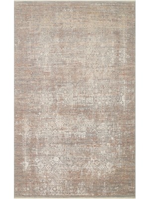 Halınet  Modern Bej Viskon Dikdörtgen Modern Desenli Akrilik Hav Vermeyen Leke Tutmayan Kolay Temizlenen Yumuşak Makine Salon Yolluk Mutfak Halı