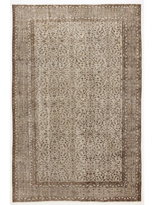 Hali.Net Atina Bej Eskitme Yün Modern Desenli Yün Hav Toz Vermez Leke Tutmayan Salon Yolluk Mutfak El Dokuma Halı