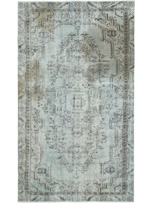 Hali.Net 159x270 cm Mavi Atina Anadolu Yün Halı | Salon Yatak Odası Halısı | Doğal Yün El Yapımı El Dokuma Hav Vermez | UNİQUE-19094
