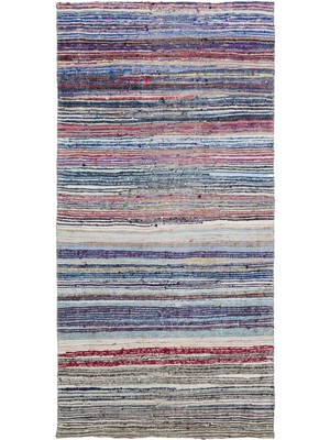 Hali.Net 161x312 cm Mavi Atina Anadolu Yün Halı | Salon Yatak Odası Halısı | Doğal Yün El Yapımı El Dokuma Hav Vermez | UNİQUE-31924