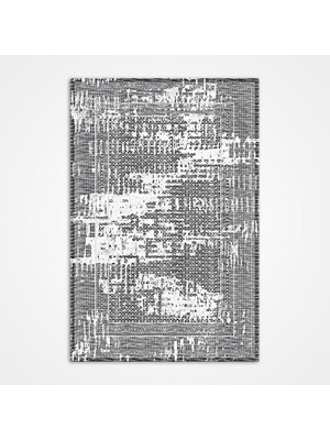 Hali.Net 80x150 cm Gri Silver Pamuk Yıkanabilir Klasik Halı | Mutfak Balkon Yatak Odası Halısı | Leke Tutmaz Hipoalerjenik | SİLVER-16603