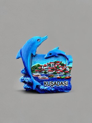 Kuşadası Temalı Kabartmalı Polyester Magnet 6cm x 7cm.