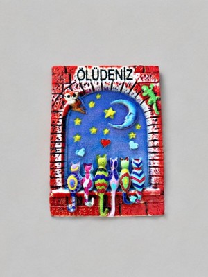 Ölüdeniz Temalı Kabartmalı Polyester Magnet 5cm x 7cm