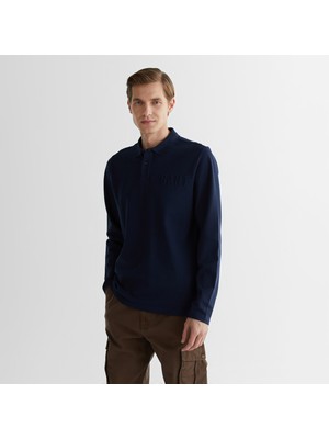 Gant Erkek Lacivert Regular Fit Polo Yaka Logolu Polo