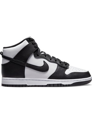 Nike Dunk Hıgh Retro Leather Unisex Shoes Hakiki Deri Günlük Spor Ayakkabı Beyaz Siyah