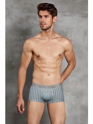 DOREANSE 1764 ERKEK MODAL GREEN GREY CHECK BOXER