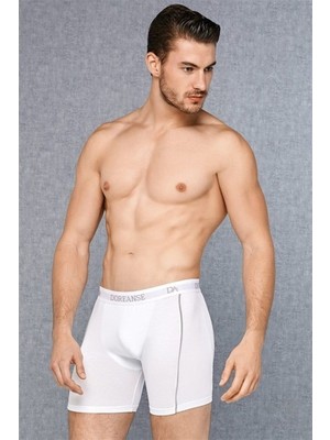 DOREANSE 1780 ERKEK MODAL ÇİZGİLİ BÜYÜK BEDEN BEYAZ BOXER
