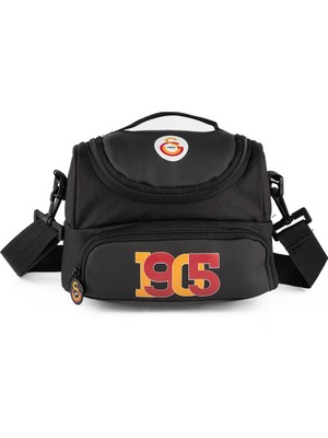 GALATASARAY1905 Suni Deri Lisanslı Siyah Okul Beslenme Çantası (25545)