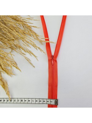 Gizli Elbise-Etek Fermuarı | Gizli Fermuar Uzunluk: 25 cm Açık Kiremit