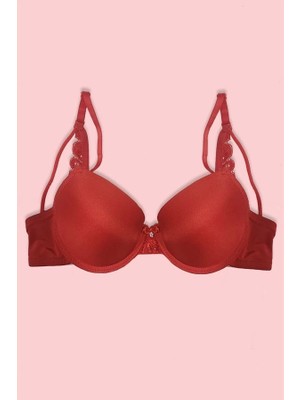 Kırmızı Destekli Sütyen 977