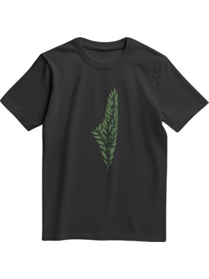 Kısa Kollu Zeytin Dalı Ile Filistin Haritası Dijital Baskılı Unisex Filistin Tişört S - 2xl T300026