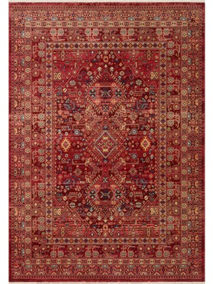 Kybele 05 Red Xw Otantik ve Klasik Desenli, Sıcak Renk Tonlarına Sahip Makine Halısı