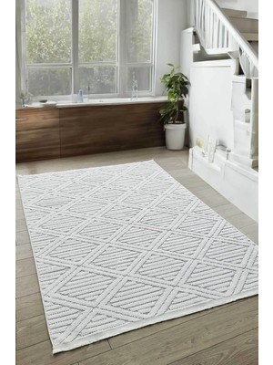 Lola Bukleli Dokuma Iskandinav Ekru Modern Kaymaz Salon Halısı Mutfak Halısı Çocuk Halısı Yolluk