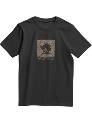 Unisex Kısa Kollu Mozaik Filistin ve Zeytin Dalı Baskılı Tişört S - 2xl T300028