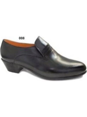 Çarşamba Ayakkabısı Yumurta Topuk Hakiki Deri Bağsız Kundura