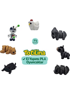 7'li Set (Tavuk Fil Eşek Hipopotam Kedi Ayı Voodoo…)