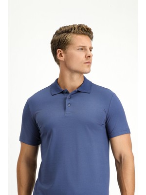 Slim Fit Dar Kesim Pamuklu Polo Yaka Tişört
