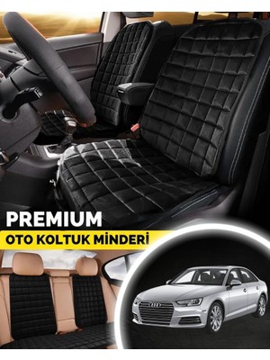 Audi A4 Koltuk Minder Ortopedik Cepli Araç ve Kılıf Seti–tam Uyumlu,siyah Renk,konforlu Tasarım