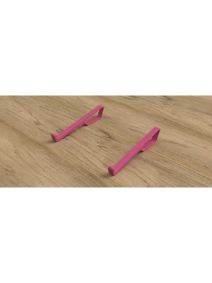 3 Boyutlu Hepsi - Pembe Notebook Laptop Standı - Model No : 1 - Laptop Notebook Yükseltici - Pembe Renkli - Taşınabilir & Basit & Ergonomik - Plastik Pla Malzemeli