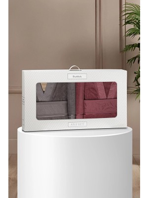 Ditsy Mürdüm Set %100 Pamuk